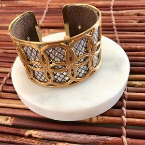 Brighton Gold and Silver Dynamic Cuff Bracelet